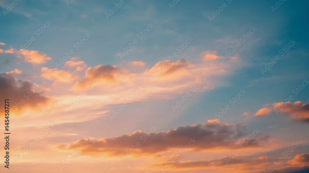 custom made wallpaper toronto digitalColorful sunset sky, vibrant oranges and blues blending in clouds, serene atmosphere perfect for relaxation or inspiration.