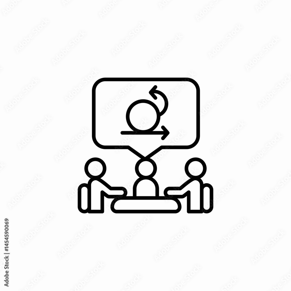 agile meeting icon sign vector agile meeting icon sign vector