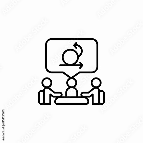 agile meeting icon sign vector