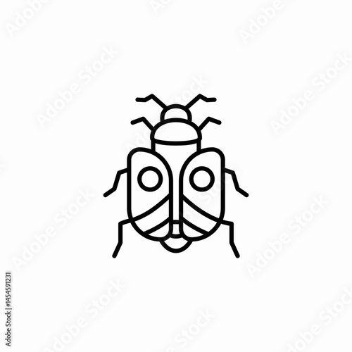 bug insect icon sign vector