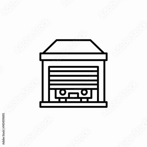 car garage icon sign vector