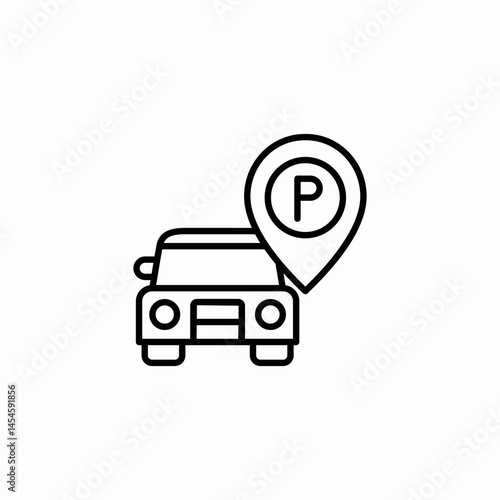 car parking icon sign vector