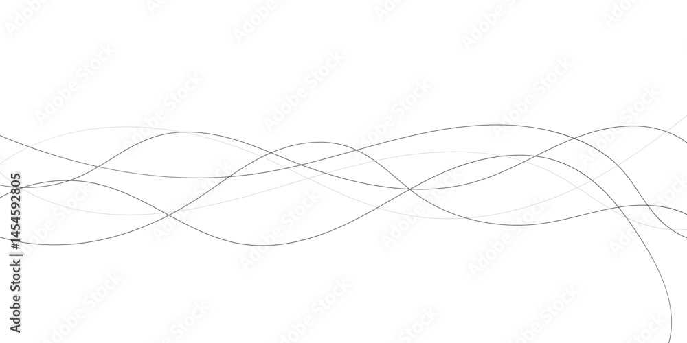 Technology abstract lines on white background. Undulate Grey Wave Swirl, frequency sound wave, twisted curve lines with blend effect Technology abstract lines on white background. Undulate Grey Wave Swirl, frequency sound wave, twisted curve lines with blend effect