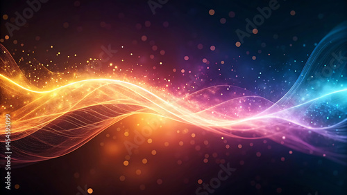 Abstract Energy Waves Vibrant Hues of Renewable Power