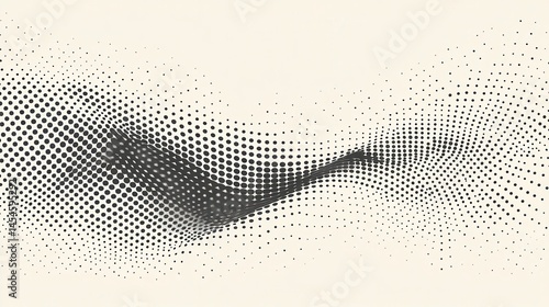 Wallpaper Mural Abstract halftone wave graphic (1) Torontodigital.ca