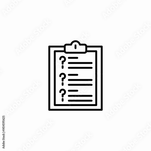 survey questionnaire icon sign vector