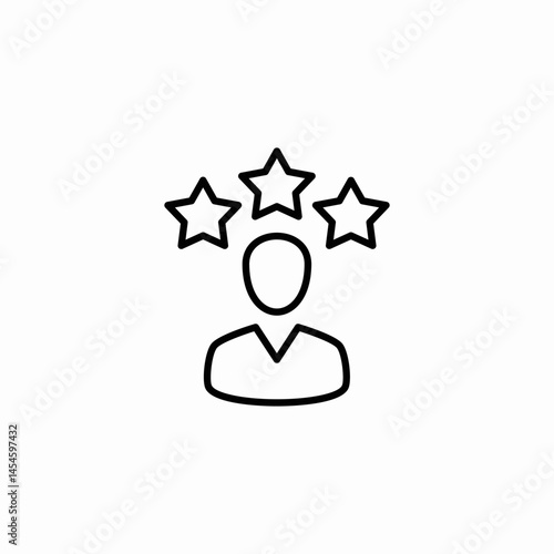 user reputation icon sign vector