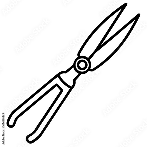 Garden Shears Vector Illustration on White Background