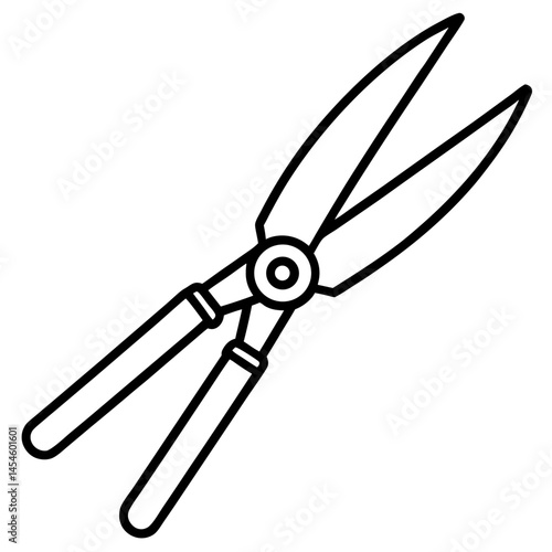 Garden Shears Vector Illustration on White Background