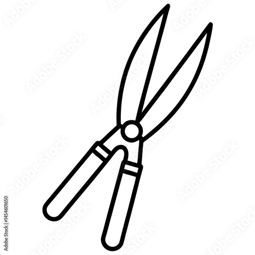 Garden Shears Vector Illustration on White Background