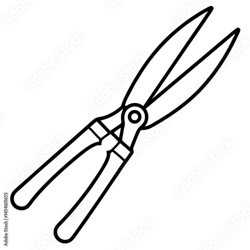 Garden Shears Vector Illustration on White Background