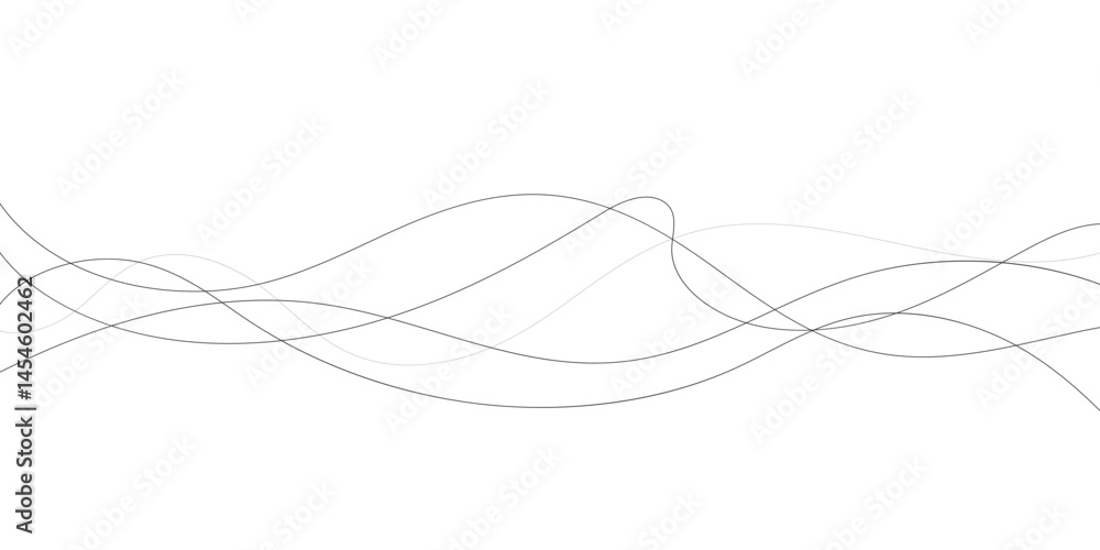 Technology abstract lines on white background. Undulate Grey Wave Swirl, frequency sound wave, twisted curve lines with blend effect Technology abstract lines on white background. Undulate Grey Wave Swirl, frequency sound wave, twisted curve lines with blend effect