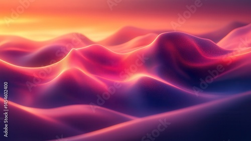 Wallpaper Mural Abstract landscape with vibrant sunset hues Torontodigital.ca