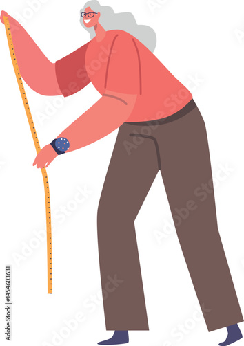 Woman tailor with measuring tape