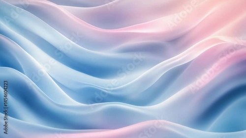 Wallpaper Mural Abstract pastel waves with soft gradient of blue and pink hues Torontodigital.ca
