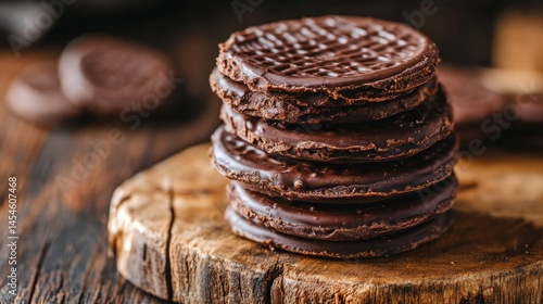 Wallpaper Mural Delicious Chocolate Stack: Indulge in these rich, dark chocolate cookies. Perfect for a sweet treat or dessert. Torontodigital.ca