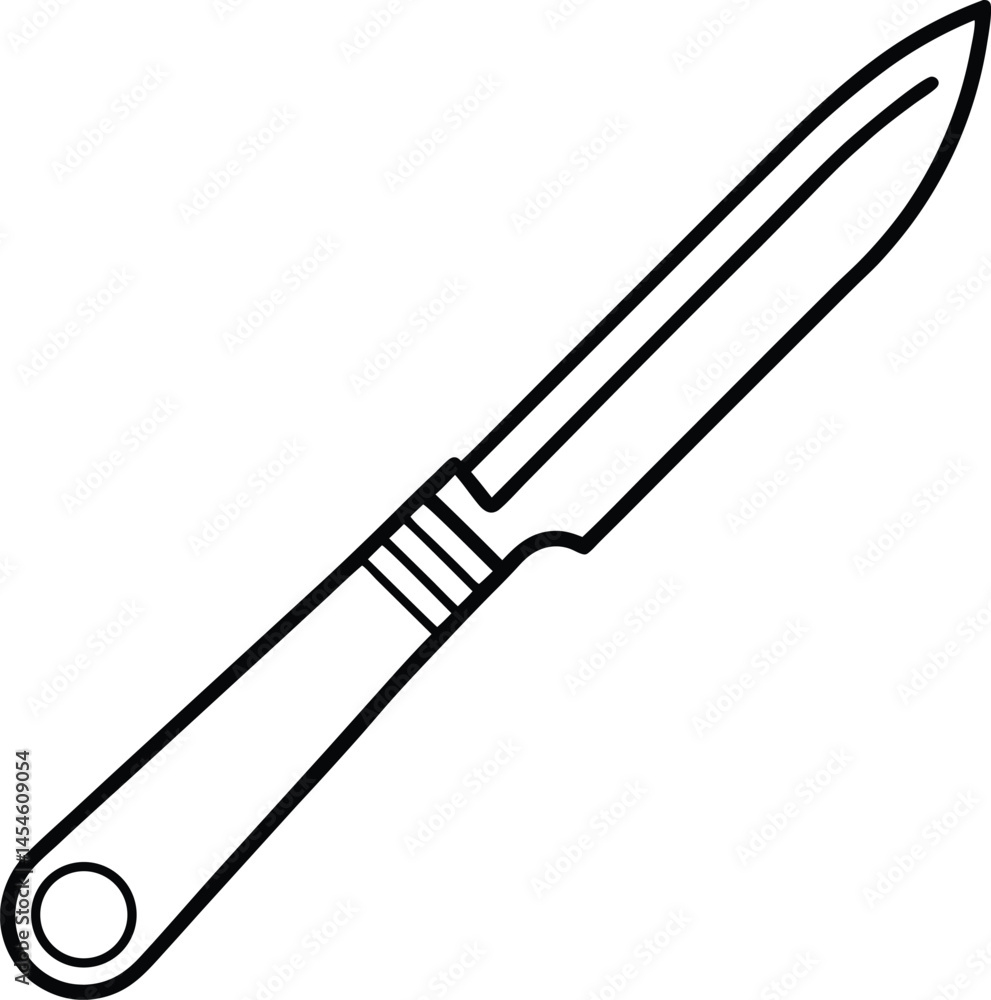 surgical scalpel outline vector illustration on white backgrond surgical scalpel outline vector illustration on white backgrond