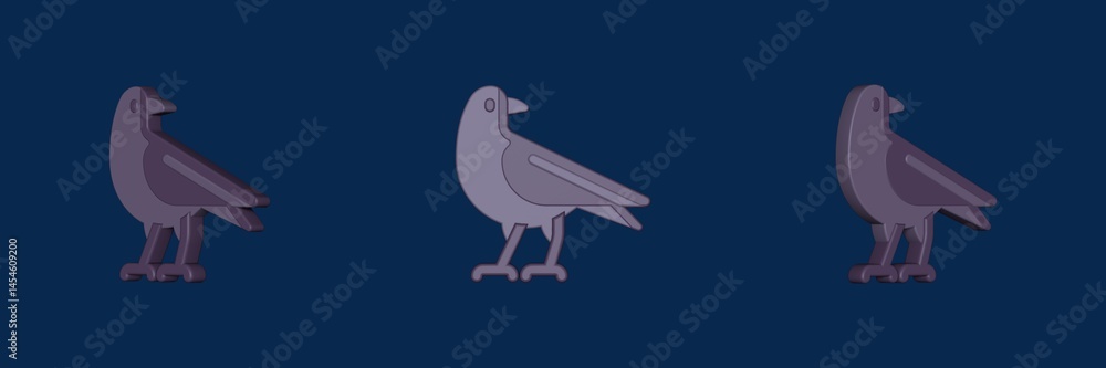 Fototapeta premium crow halloween 3D icon