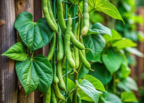 Runner Bean Plant, Climbing Vine, Organic Produce