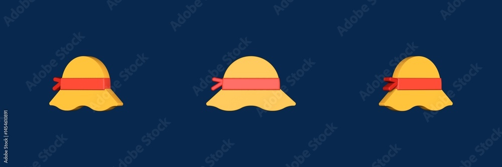 hat summer 3D icon hat summer 3D icon