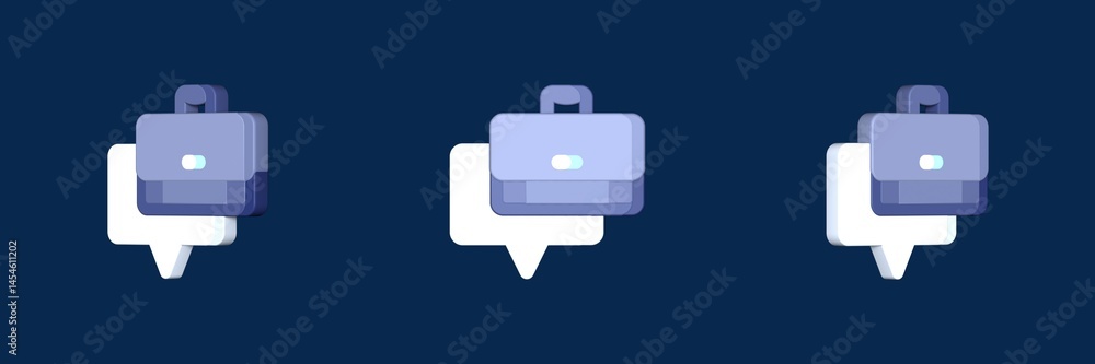 job interview recruitment 3D icon job interview recruitment 3D icon