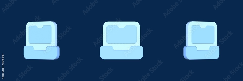 laptop interface essential 3D icon laptop interface essential 3D icon