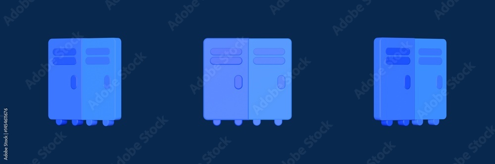locker room education 3D icon locker room education 3D icon