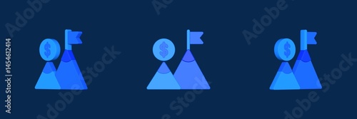 Foto mountain business startup 3D icon