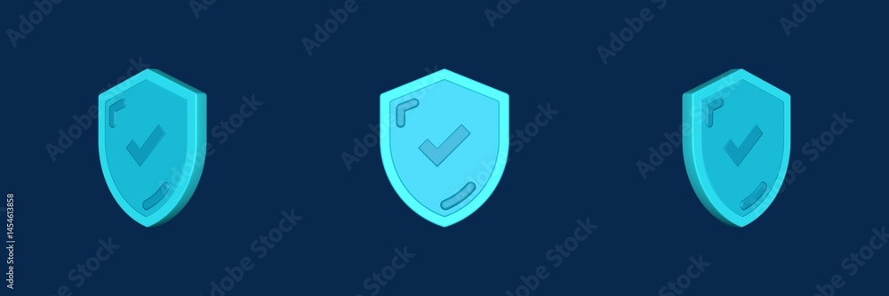 shield insurance 3D icon shield insurance 3D icon