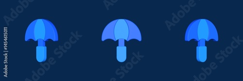 umbrella weather 3D icon