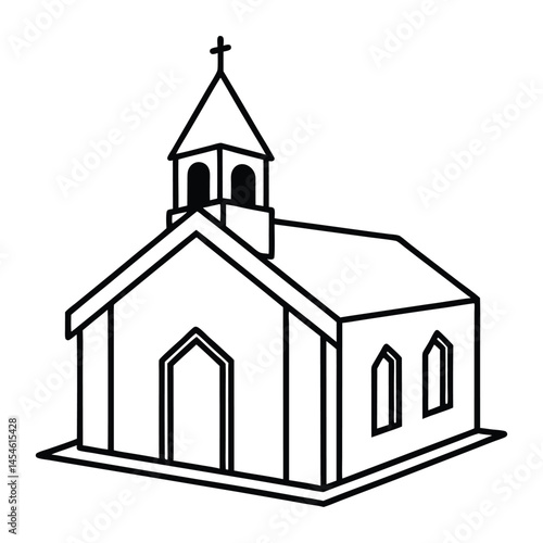 vector illustration of a church