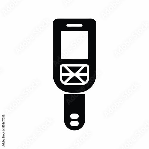 Glucose Meter icon silhouette vector illustration