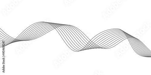 Abstract white background with a glowing abstract waves. Abstract wave element for design. Digital frequency track equalizer, Futuristic background design. Long exposure, Light painting photography.