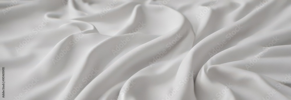 Obraz premium Woven white fabric with faint shadows, smooth feel , design element, pattern, clean