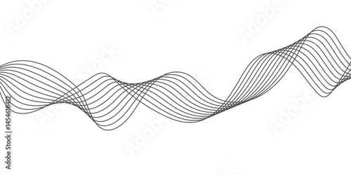 Abstract white background with a glowing abstract waves. Abstract wave element for design. Digital frequency track equalizer, Futuristic background design. Long exposure, Light painting photography.