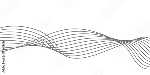 Abstract white background with a glowing abstract waves. Abstract wave element for design. Digital frequency track equalizer, Futuristic background design. Long exposure, Light painting photography.