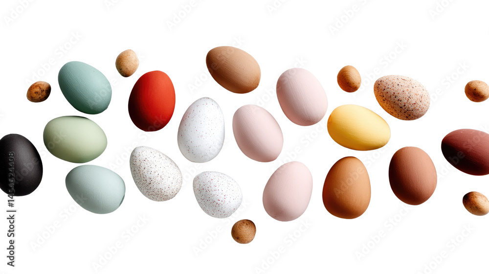 Fototapeta premium Colorful Chicken Eggs Collection