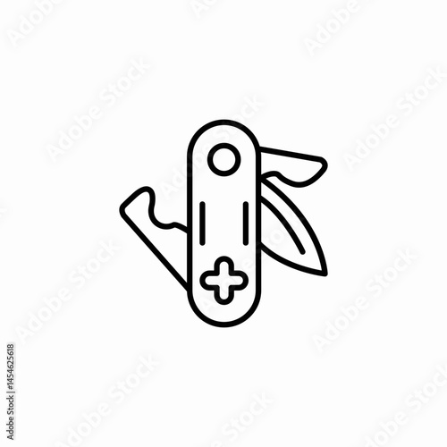 jackknife swiss icon sign vector