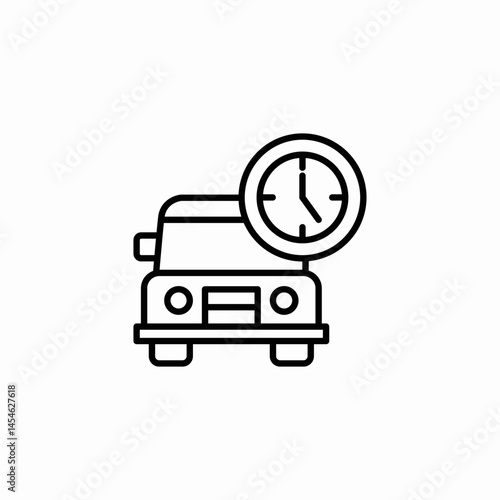 parking time icon sign vector