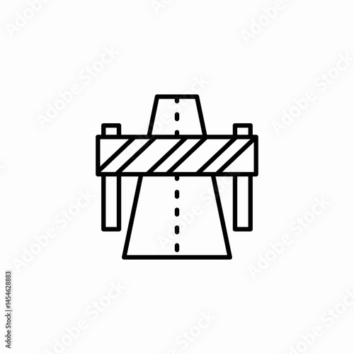 road block icon sign vector