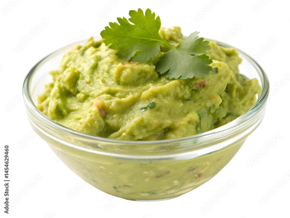 Fresh guacamole in a glass bowl with cilantro garnish a healthy and delicious avocado dip recipe Fresh guacamole in a glass bowl with cilantro garnish a healthy and delicious avocado dip recipe
