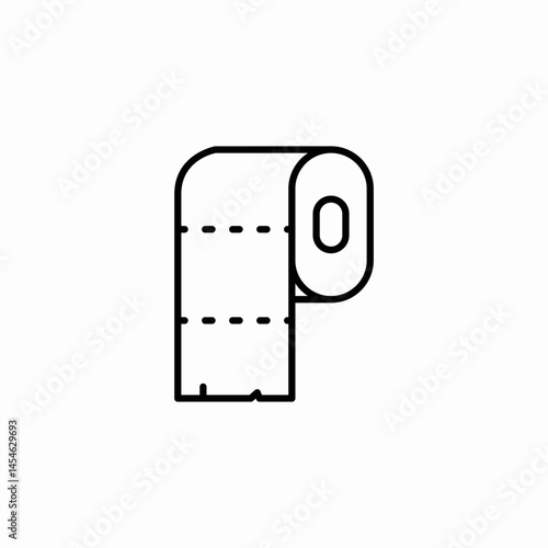 toilet paper icon sign vector