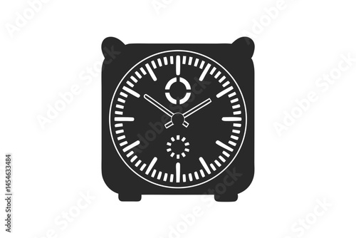 Time Clock icon silhouette vector illustration
