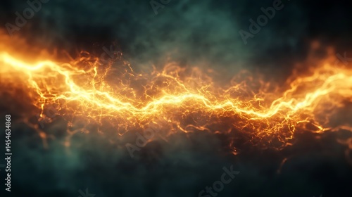 Abstract illustration of a fiery energy surge.