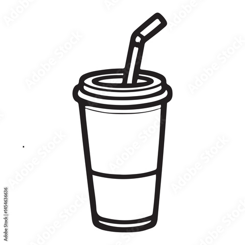 Disposable coffee cup illustration takeaway drink refreshment simple design