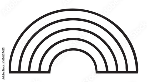 Rainbow Arch Vector Illustration Symbolizing Hope and Optimism Design