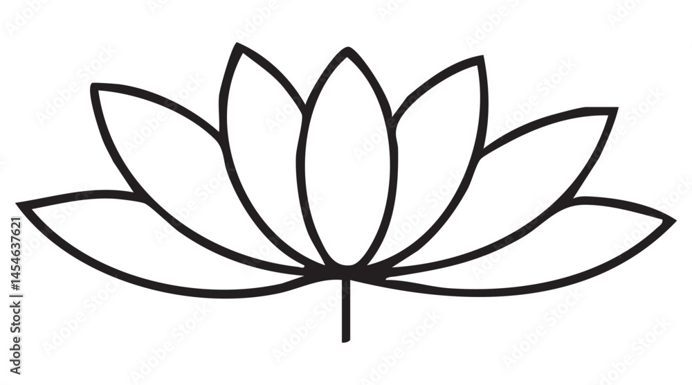 Elegant Lotus Flower Illustration Vector Design for Meditation and Spirituality Elegant Lotus Flower Illustration Vector Design for Meditation and Spirituality