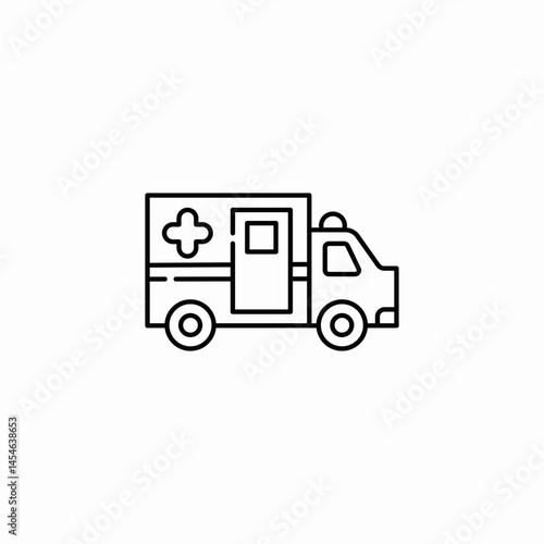 ambulance emergency icon sign vector