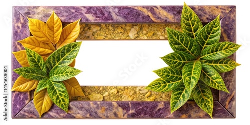 Granite Frame Leaf Pattern Aucuba