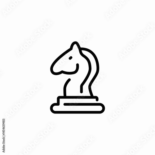 chess knight icon sign vector
